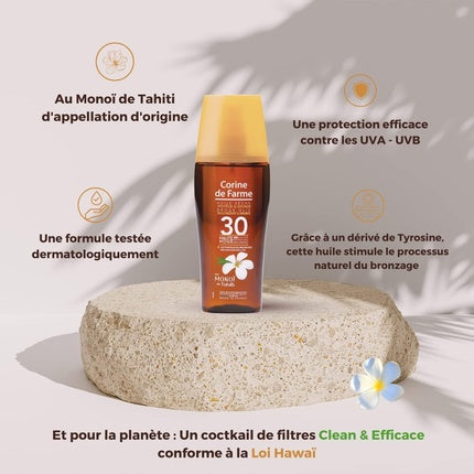 Ulei Uscat Corine de Farme SPF30 150ml Maro