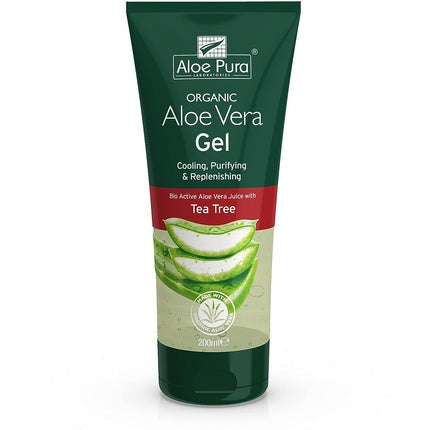 Gel Aloe Vera, Aloe Pura, cu arbore de ceai, 200ml