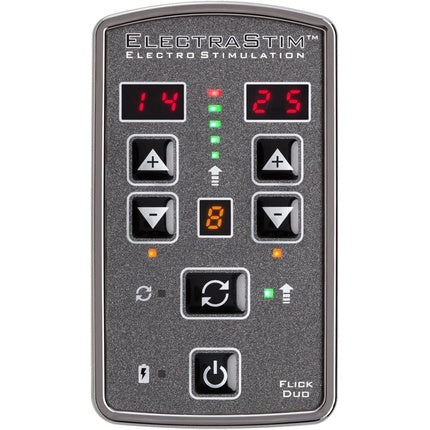 Stimulator electric, 3 Brujas, Flick Duo, negru/argintiu