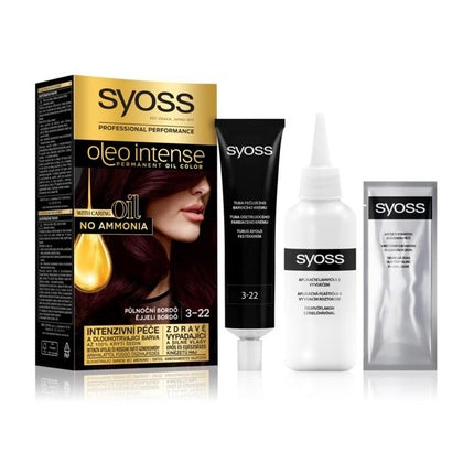 Vopsea Păr Syoss Oleo Intense 322 Midnight Bordeaux, 60g