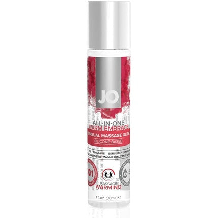 Lubrifiant termic, System Jo, Sensual Massage Warming, siliconat, culoare roșie