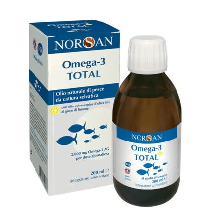 Norsan Omega-3 Total 200ml, ulei de pește cu ulei de măsline