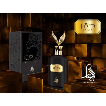 Perfum Saqar, 100ml, sticlă neagră, dop auriu