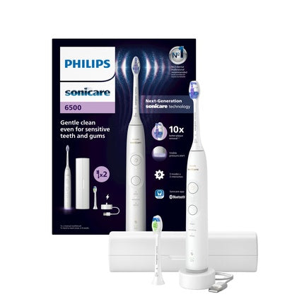 Periuță electrică Philips Sonicare Series 6500, Alb, cu suport de călătorie