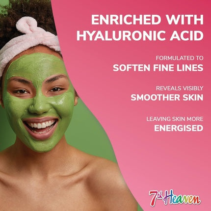 Mască de față tip peel-off, 7th Heaven, Cucumber Plump & Firm, cu Acid Hialuronic