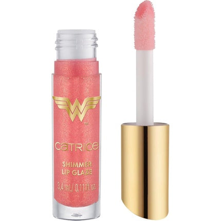 Gloss de buze Catrice Wonder Woman Shimmer Lip Glaze No. 020, roz cu uleiuri