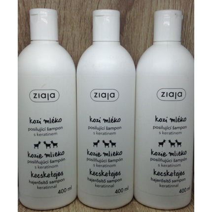 Șampon Ziaja, Goat Milk, keratină, alb, 400ml