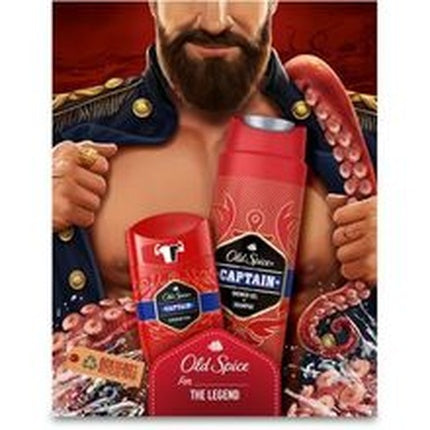 Old Spice Captain Dark Body Care Set, Set cadou, 485 g, roșu