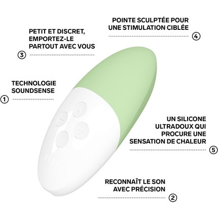 Aparat masaj, LELO, Siri 3, verde, tehnologie SoundSense