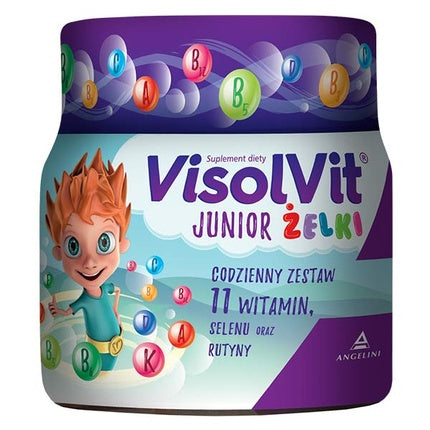 Supliment dietetic pentru copii, Visolvit Junior Jellies, gust de fructe, 50 buc