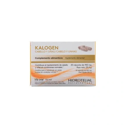 Supliment alimentar Hidrotelial Kalogen Hair And Nails, 30 capsule