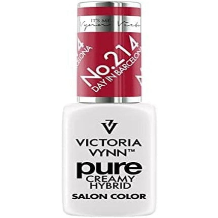 Lac unghii Victoria Vynn Pure Creamy Hybrid 214 Day in Barcelona, Culoare Roșu, Cantitate 8ml