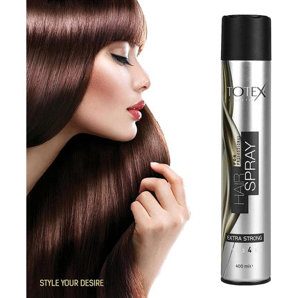 Spray de păr Totex Extra Strong Silver Shine & Long Extra Hold, 400ml, argintiu