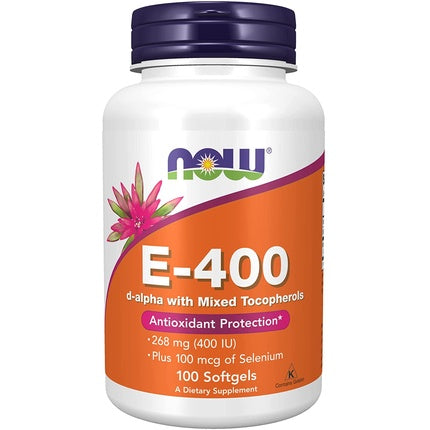 Vitamina E-400, NOW Foods, Softgels, 100 bucăți, Antioxidant