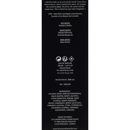 Parfum, La Maison de la Vanille, Ambre Secret, 100ml