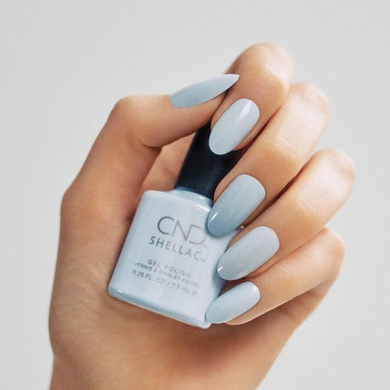 Lac unghii, CND Shellac, Creekside, albastru deschis