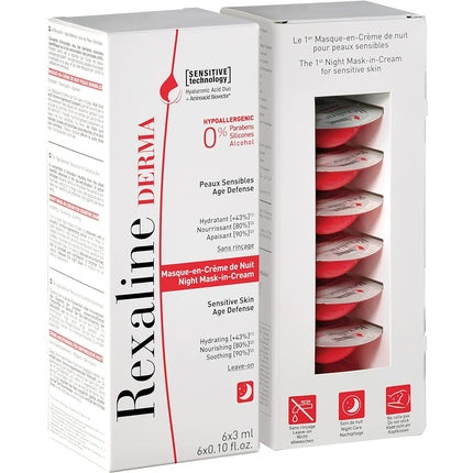 Masca de noapte, Rexaline, Derma Night Mask-In-Cream, 3ml