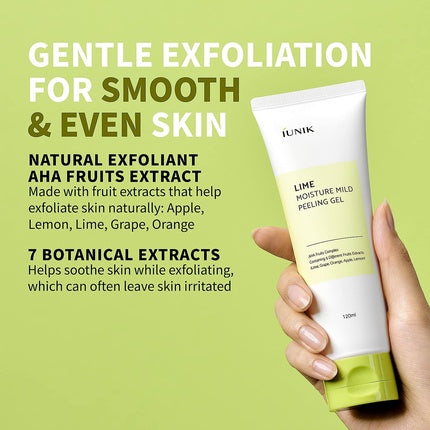 Gel Peeling, Iunik, Lime, 120ml, Verde
