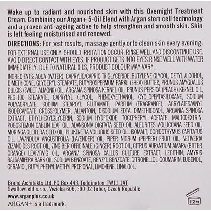 Cremă Noapte Argan+, 50ml, auriu