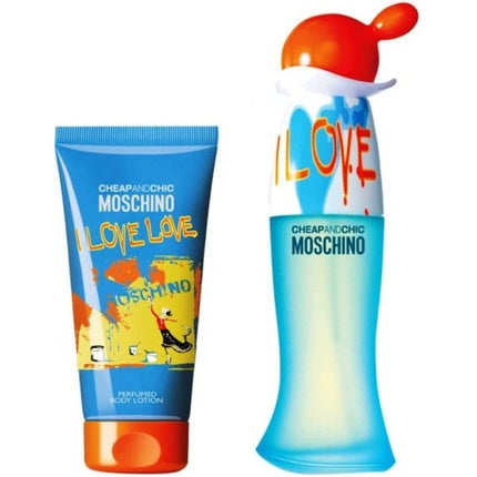 Set Parfum Moschino I Love Cheap, EDT 30ml + Loțiune Corp 50ml, Albastru