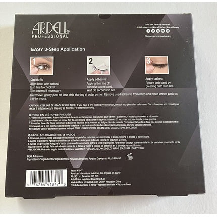 Set 10 perechi Gene false Ardell Glam Lash Collection cu adeziv Duo, negru