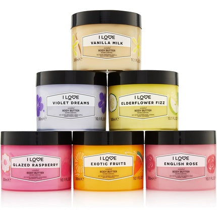 I Love Glazed Raspberry Body Butter, 355 g, roz