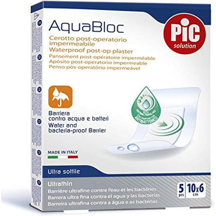 Pansament steril impermeabil, Pic Solution AquaBloc, 10x6cm, albastru