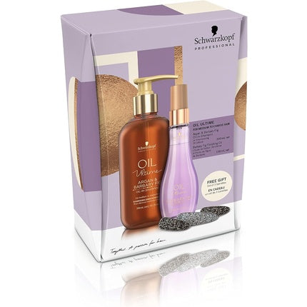 Set îngrijire păr, Schwarzkopf Professional, OIL ULTIME pentru păr mediu până la gros, ambalaj cadou