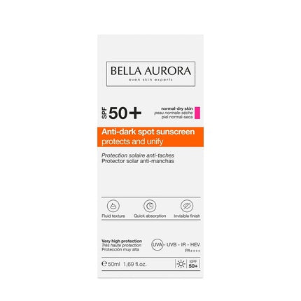Fluid Protectie Solara Bella Aurora SPF50, Anti-pete, 50ml