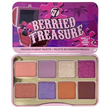 Paleta Ochi W7 London, Berry Treasure, Pigment Presat, 8 Nuante