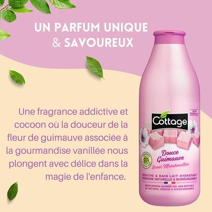 Gel de duș Cottage Sweet Marshmallow Milk, 750ml, roz