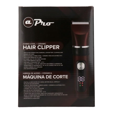 Mașină de tuns păr Albi Pro Hybrid Steel Ceramic Clipper 2873r, roșu