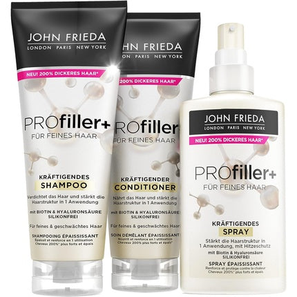 Condiționator John Frieda Profiller+, 250ml - Hrănește părul fin și slăbit - Fără siliconi
