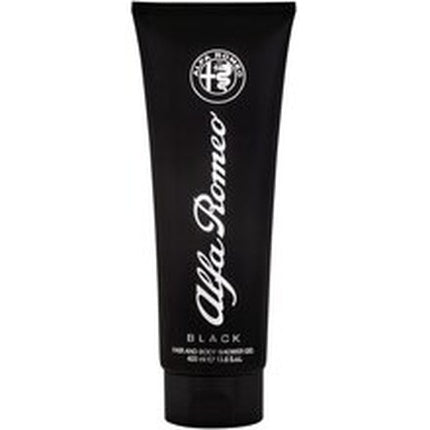 Gel de duș Alfa Romeo Black, 449 g, ambalaj cilindric