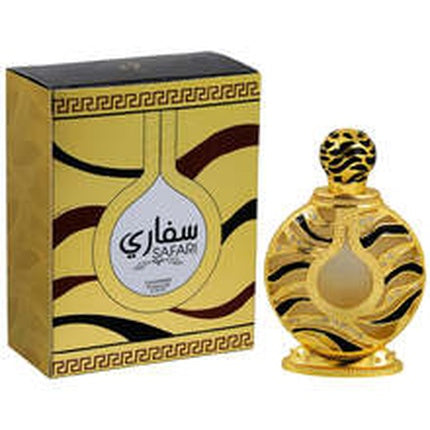Ulei parfum Khadlaj Safari Gold, auriu, sticlă decorată
