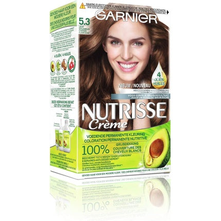 Vopsea de păr Garnier Nutrisse Creme 5.3 Castaniu Auriu Deschis