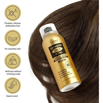 Spray lipici, Ebin New York, Wonder Lace Bond, auriu