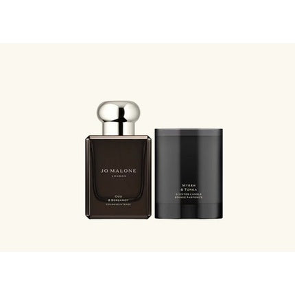 Set Cadou Jo Malone London, Oud & Bergamot Cologne și Lumânare Myrrh Tonka, Dark Brown