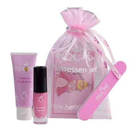 Set manichiură Herome Princess Basic, cremă de mâini + ojă + pilă, 3 piese