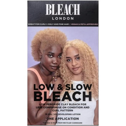 Kit de decolorare Bleach London Low and Slow, pentru păr creț, coily și fin, 222 g