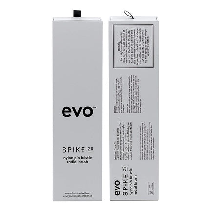 Perie Rotundă Evo Spike Nylon Pin Bristle 28mm - Perie de Styling din Lemn pentru Uscare Rapidă