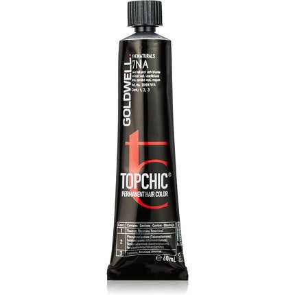 Vopsea de păr permanentă, Goldwell, Topchic TB 7Na, blond cenușiu natural mediu