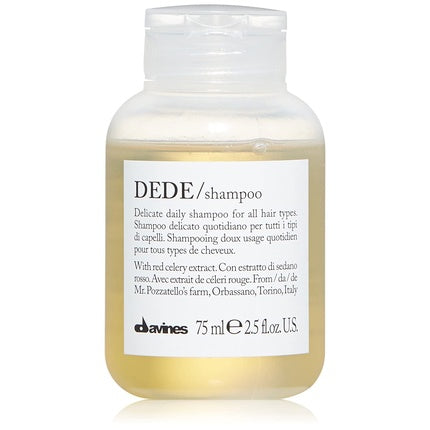 Șampon Davines DEDE – Curățare Delicată pentru Toate Tipurile de Păr 2.5 Fl Oz