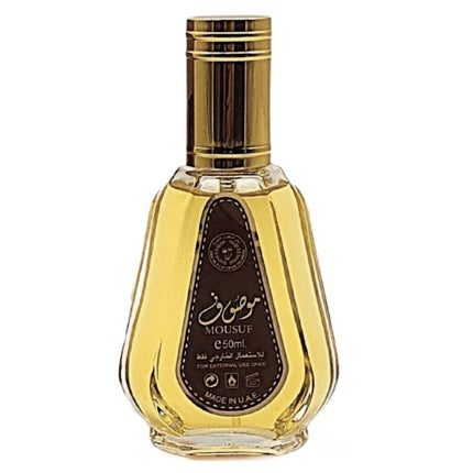Eau De Parfum Ard Al Zaafaran Mousuf 50ml - Sticlă în Formă de Lacrimă cu Capac Auriu
