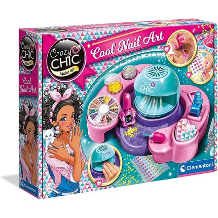 Crazy Chic Cool Nail Art, Set de manichiură pentru copii, roz și turcoaz