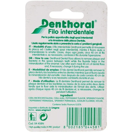 Ață dentară Denthoral, 50m, cerată, aromă mentă