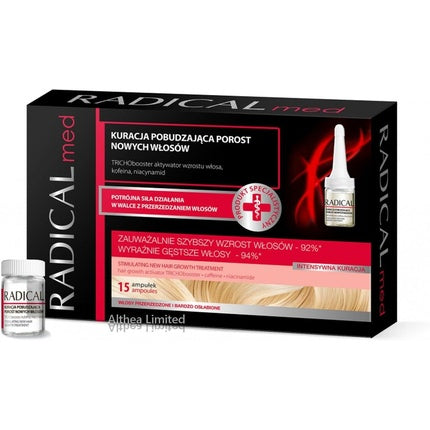 Ser Anti-cădere, Farmona Radical MED Stimulating New Hair Growth Treatment, 15 ampule x 5ml