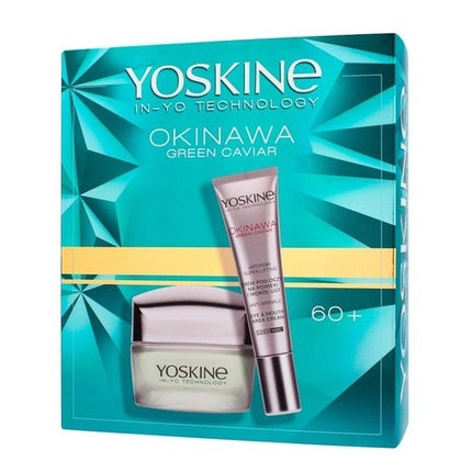 Set Crema de Zi și Noapte Okinawa Green Caviar, Yoskine, 60+ ml, ambalaj turcoaz