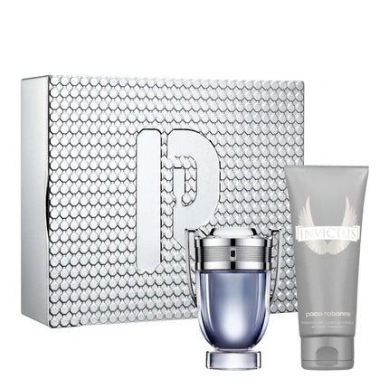 Set Cadou Paco Rabanne Invictus, 100ml Eau de Toilette + 100ml Gel de Duș + Balsam Aftershave