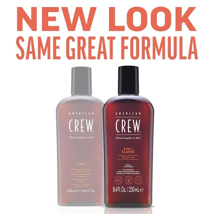 Șampon, American Crew, 3-in-1, maro